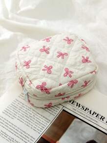 Skyy Designs Co Kunstenaar Roze Strik Dames Maandverband Opbergzak Cosmetische Organizer