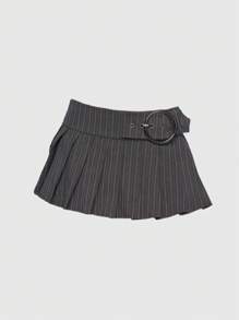 ROMWE Grunge Punk 春假音乐会：女性复古朋克音乐节狂欢，条纹迷你裙搭配褶边和金属配饰