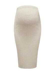 Modmama Maternity   Women's Ribbed Bodycon Skirt With Tummy Control, 3 Pieces Set