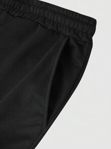 Manfinity Homme 2pcs Men's Slogan Print Top And Shorts Set - Multicolor - View 3