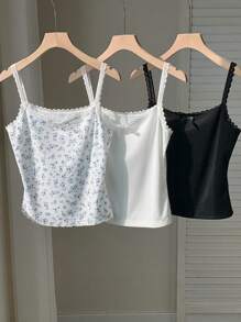 Comfortcana Bộ áo hai dây đan nhiều màu dành cho nữ - Nhiều màu - Xem 7