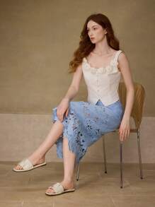 MOTF PREMIUM WOMEN'S COMFORTABLE MINIMALIST WOVEN SQUARE TOE FLAT SANDALS - Beige - View 10