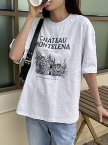 DAZY Building & Slogan Graphic Drop Shoulder Tee,  ESTABLISHED 1882 NAPA & ALEXANDER VALLEYS - White - View 6