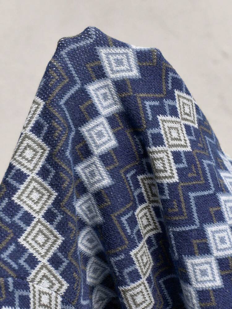 Jersey informal de punto con bloqueo de colores para hombres, cuello alto, media cremallera, hombros caídos, manga larga, adecuado para uso diario en otoño/invierno, cremallera de metal