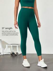 GLOWMODE 21" Powersculpt™ Goal Getter Adjustable Drawstring Waist Butt Scrunch Leggings With Side Pockets High Impact Workout Running Training Gym