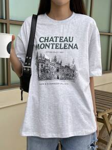 DAZY Building & Slogan Graphic Drop Shoulder Tee,  ESTABLISHED 1882 NAPA & ALEXANDER VALLEYS - White - View 7