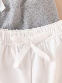 SHEIN Playful Pals 5pcs/Pack Baby Boy All-Match Solid Color Loose Casual Shorts, Versatile For Everyday Wear, Spring/Summer - Multicolor - View 6