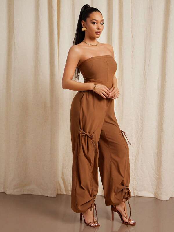 Vixey Stretch Woven Strapless Baggy Jumpsuit, Business Casual Women, Office Outfits For Women