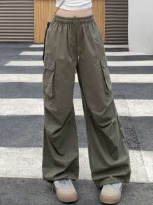 DAZY Women's Drawstring Waist Cargo Pants,Fall Clothes