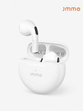 JMMO Fones de ouvido sem fio com som premium 5.3 Fones de ouvido com emparelhamento automático e 14 horas de reprodução Fones de ouvido sem fio leves e à prova d'água IPX4 com microfone compatível com iPhone Android, fone de ouvido e alto-falante para jogos, microfone, presente de feriado, presente de dia dos namorados, presentes de Natal, itens essenciais para acampamento de férias de outono e inverno, acessórios essenciais para férias, suprimentos para acampamento