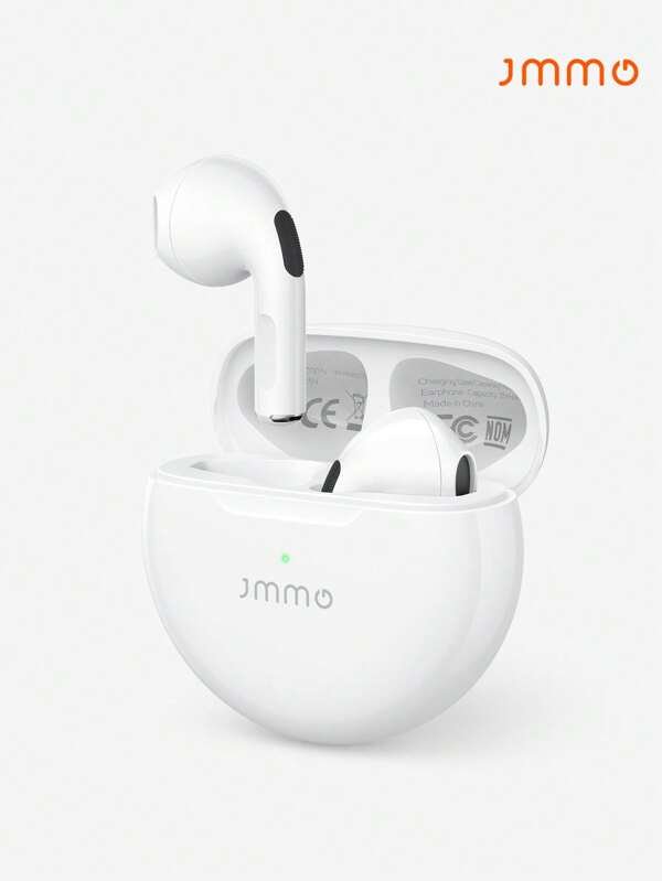 JMMO Fones de ouvido sem fio com som premium 5.3 Fones de ouvido com emparelhamento automático e 14 horas de reprodução Fones de ouvido sem fio leves e à prova d'água IPX4 com microfone compatível com iPhone Android, fone de ouvido e alto-falante para jogos, microfone, presente de feriado, presente de dia dos namorados, presentes de Natal, itens essenciais para acampamento de férias de outono e inverno, acessórios essenciais para férias, suprimentos para acampamento