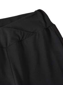 3pcs Tween Girls' Black Flared Casual Pants, Versatile For Spring & Summer - Grey - View 7