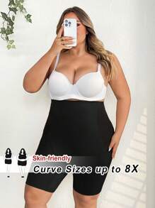 SHEIN CURVE+ Curve Plus High Waisted Shapewear Shorts