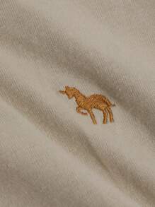 DAZY Áo thun hở vai họa tiết hoạt hình, Quần áo nữ mùa thu - Màu be - Xem 7