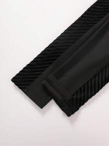 INAWLY 女士高腰条纹口袋休闲紧身裤，百搭 - 黑色 - 查看 6