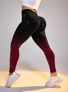 Plus Size Women Shiny Leggings, Party Style - Multicolor - View 6