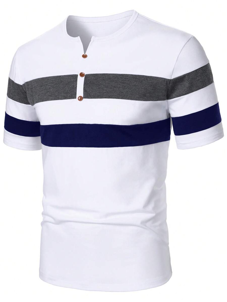 Manfinity Homme 男士无袖纯色 T 恤，休闲时尚，适合夏季 - 彩色 - 查看 1