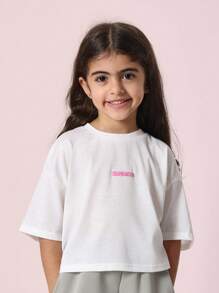 SUMWON 青少年运动休闲夏季套装短款上衣慢跑裤运动衫套装松紧腰运动服休闲运动训练服 - 灰色 - 查看 3