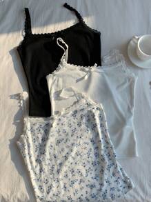 Comfortcana Bộ áo hai dây đan nhiều màu dành cho nữ - Nhiều màu - Xem 2