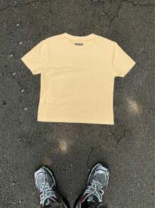 Manfinity VCAY 1 件装 男士 Y2K 服饰趣味休闲高街复古风格樱桃图案 T 恤 返校秋季服饰 万圣节服饰 - 黃色 - 查看 2