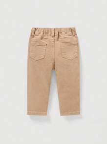 SHEIN Jeans casuales de unicolor para bebé niño, aptos para atuendo de otoño/invierno