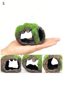 SHEIN 1pc Fish Tank Decoration Hideout Cave Aquarium Ornament Shrimp House And Bass Hiding Nest