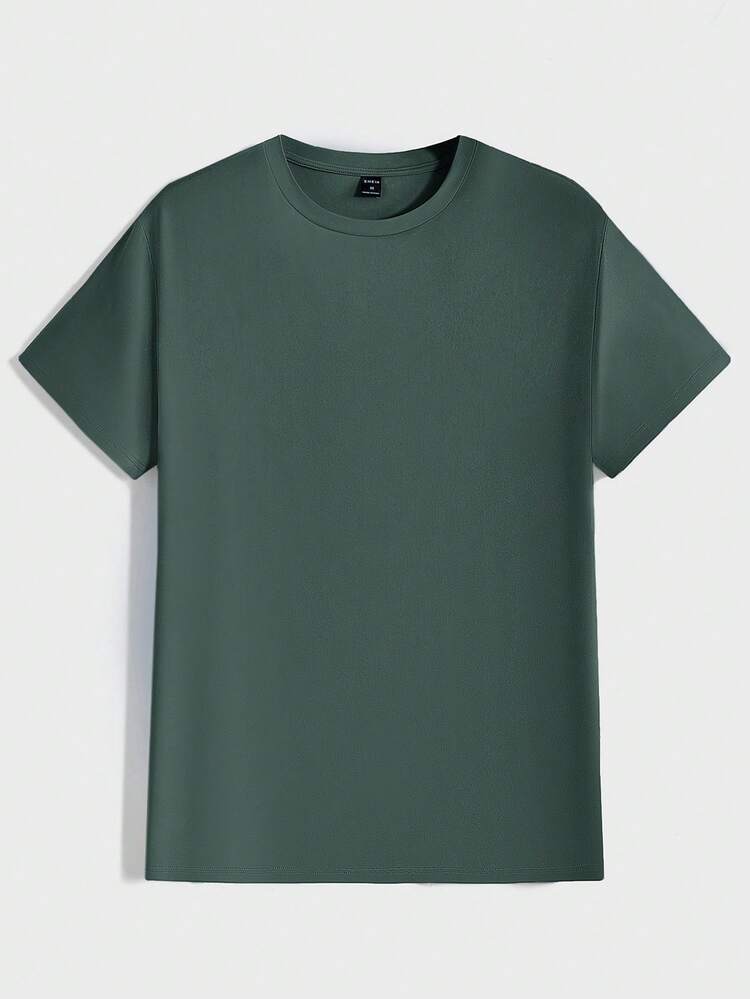 Manfinity VCAY 3-Pack Men's Solid Color Crew Neck Short Sleeve T-Shirts For Summer - Multicolor 3 - View 10