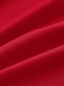 Swim Oasis Women's Luxury Metal Shiny Rose Decor Elegant 1-Piece Set For Summer Beach Vacation - Red - View 7