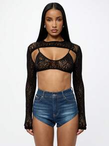 SUMWON WOMEN High Waist Stretch Denim Shorts Mid-Thigh Festival Summer Beach Casual Fitted Jean Shorts Distressed Raw Hem Classic Vacation Spring Break Streetwear - Dark Wash - View 1