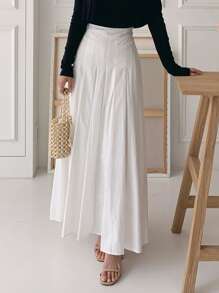 Livesso 女士白色半身裙，四季皆宜 - 白色 - 查看 6