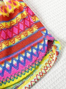 SHEIN Tween Girl Jacquard Knit Top & Loose Shorts 2 Pieces Vacation Set