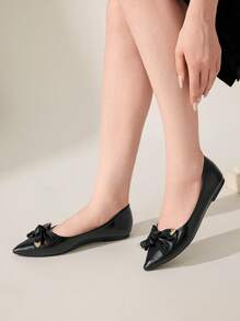 CUCCOO CHICEST Women Flat Shoes, Simple & Fashionable, Suitable For Casual Daily Wear Spring Shoes Spring Break Easter - Black - View 4