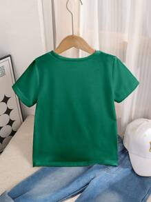 Young Boy Easter Car & Egg Print Short Sleeve T-Shirt, For Gift - Green - View 2