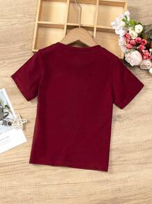 SHEIN Young Boy Letter Graphic Colorblock Tee