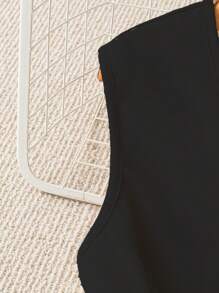 GlowEve Women's Elegant Casual Vacation Mesh Patchwork Tank Top - Black - View 4