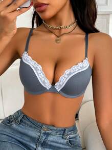 Bộ 4 áo ngực có gọng ren thời trang cho nữ - Nhiều màu - Xem 4