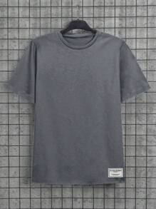 SHEIN Cottnline 100%Cotton Men 3pcs Pack Label Detailed Regular T-Shirt - Multicolor - View 4