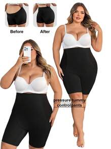 SHEIN CURVE+ Curve Plus High Waisted Shapewear Shorts