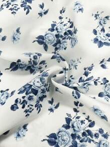 SHEIN PETITE 女士无袖褶皱腰优雅迷你连衣裙