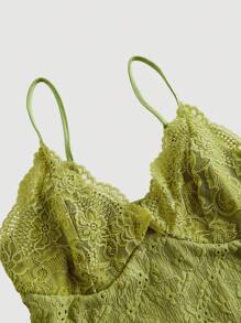 SHEIN MOD Váy suông ren đuôi cá bèo nhún màu trơn thanh lịch cho nữ, Váy nữ thần Hy Lạp, Váy trang trọng, Váy nàng tiên cá, Váy xanh cho nữ, Trang phục nữ, Trang phục tặng quà cho nữ, Váy đêm giao thừa - màu xanh lá - Xem 3