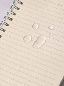 1pc 80 Pages Thick Student Notebook With Simple Design, Available In A5/B5/A4 Sizes And With Horizontal Lines,Wire Bound Modern Portable Notebook - White - View 4