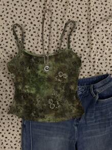 Attitoon 女士复古花卉印花性感吊带背心，休闲夏装 - 彩色 - 查看 4