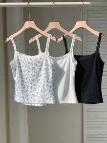 Comfortcana Bộ áo hai dây đan nhiều màu dành cho nữ - Nhiều màu - Xem 3