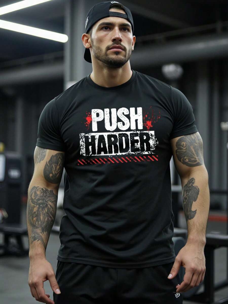 Manfinity Sport PWRUP 简约运动短袖T恤，适合夏季