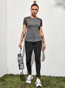 Exploreva Tricou sport cu mâneci raglan