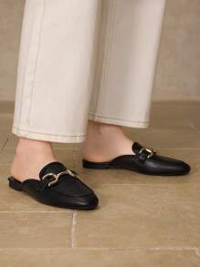 MOTF PREMIUM COMFORTABLE DAILY WEAR FLAT SLIP-ON SHOES FOR WOMEN FOR CHRISTMAS - Black - View 2