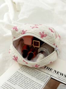 Skyy Designs Co Kunstenaar Roze Strik Dames Maandverband Opbergzak Cosmetische Organizer