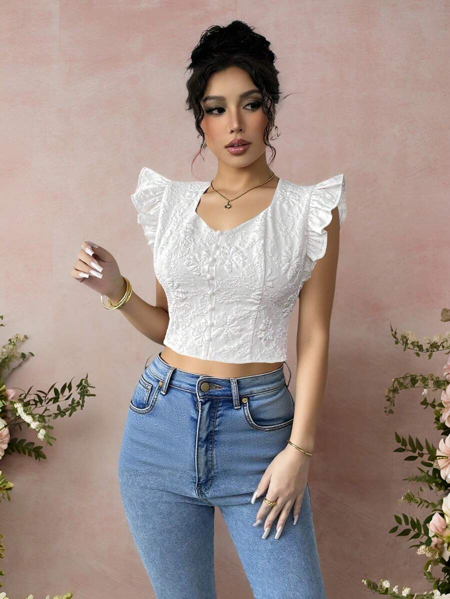 SHEIN Unity Women Elegant Heart-Shaped Collar Solid Color Cute Cap ...