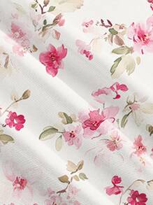 SHEIN MOD Casual Minimalist Empire Waist Ruched Hem Spaghetti Strap Floral Print Long Dress Boho Suitable For Going Out Chic Dress - Multicolor - View 6