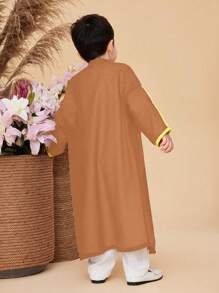 SHEIN 2pcs Set: Long Sleeve Cardigan Jacket & Simple Fashionable Dress, Suitable For Summer - Multicolor - View 2